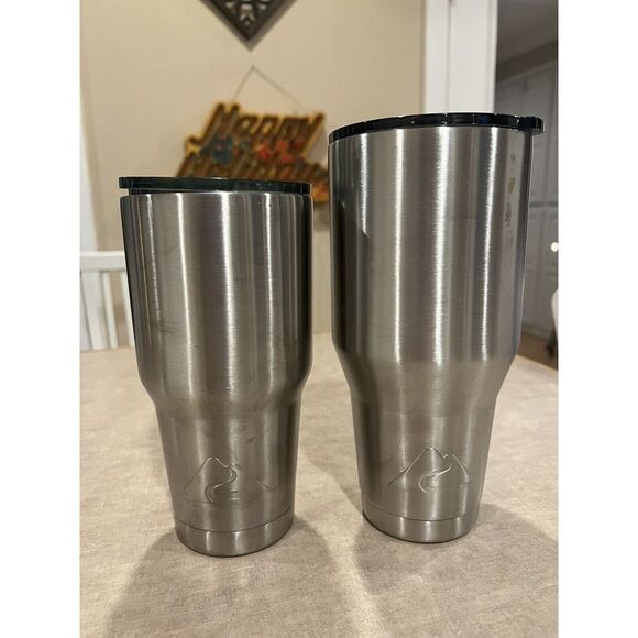 Ozark Trail Stainless Steel Tumbler Cup Mug Lot Of 2.  32oz and 20 Oz With Lids - Picture 1 of 4